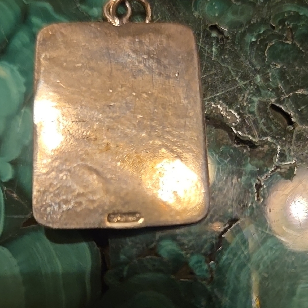 Sterling Silver and Turquoise Pendant - Picture 2 of 2